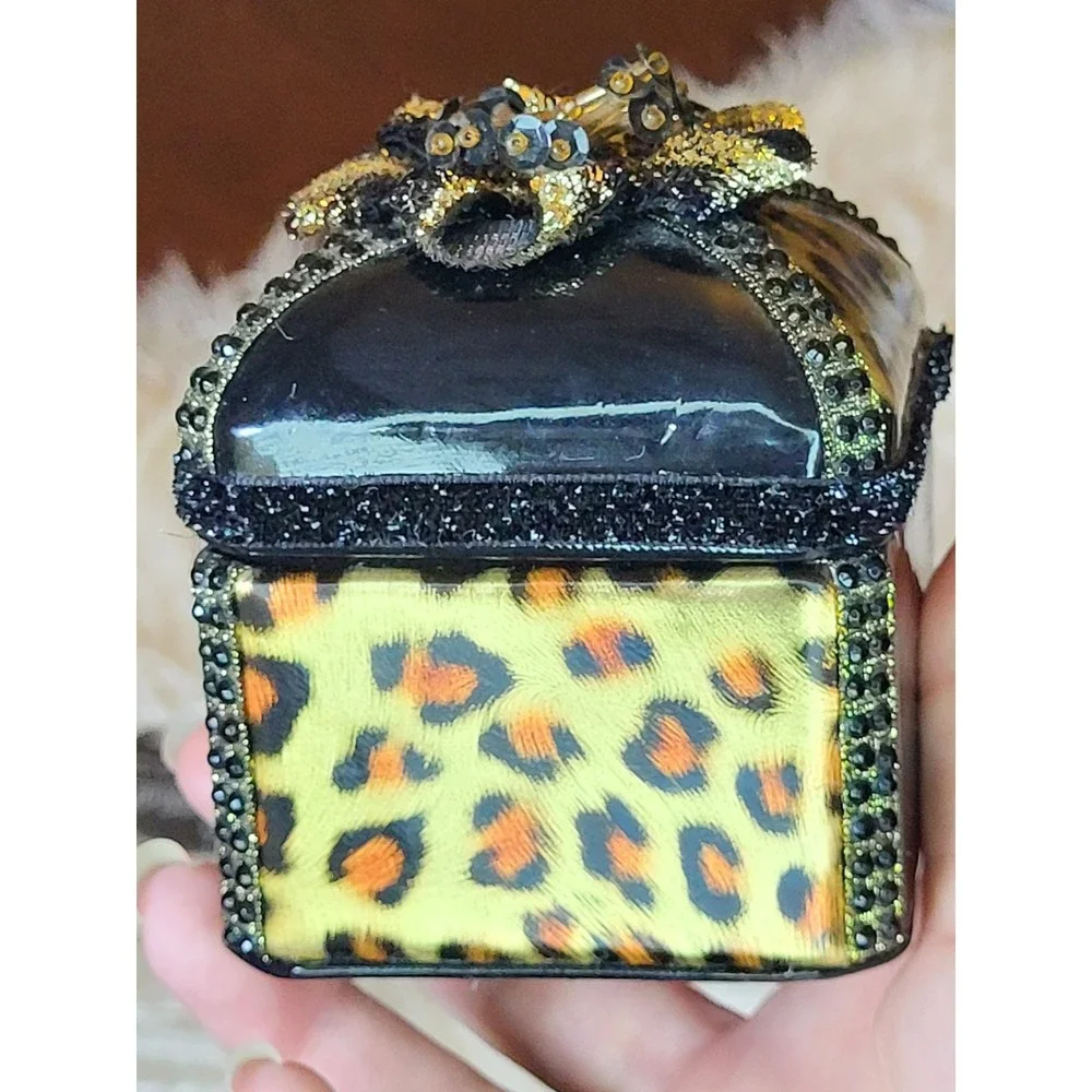 Trinket Box Leopard Pleather Hobby Lobby decor glam box 2